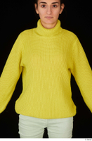  Waja casual dressed upper body yellow sweater with turleneck 0001.jpg